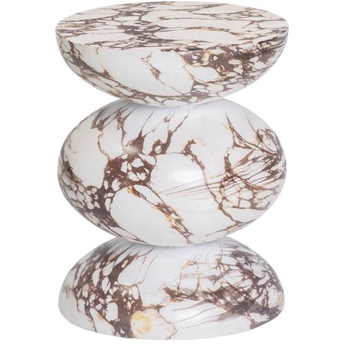 Tirone Concrete Indoor/Outdoor Side Table, Red Marble Tirone Concrete Indoor/Outdoor Side Table, Red Marble
