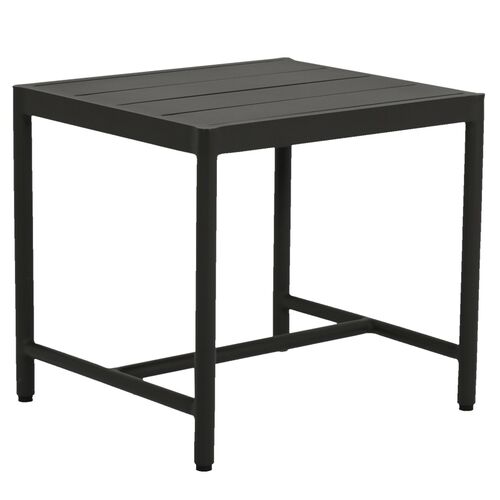 Eleandra Outdoor Aluminum End Table, Graphite