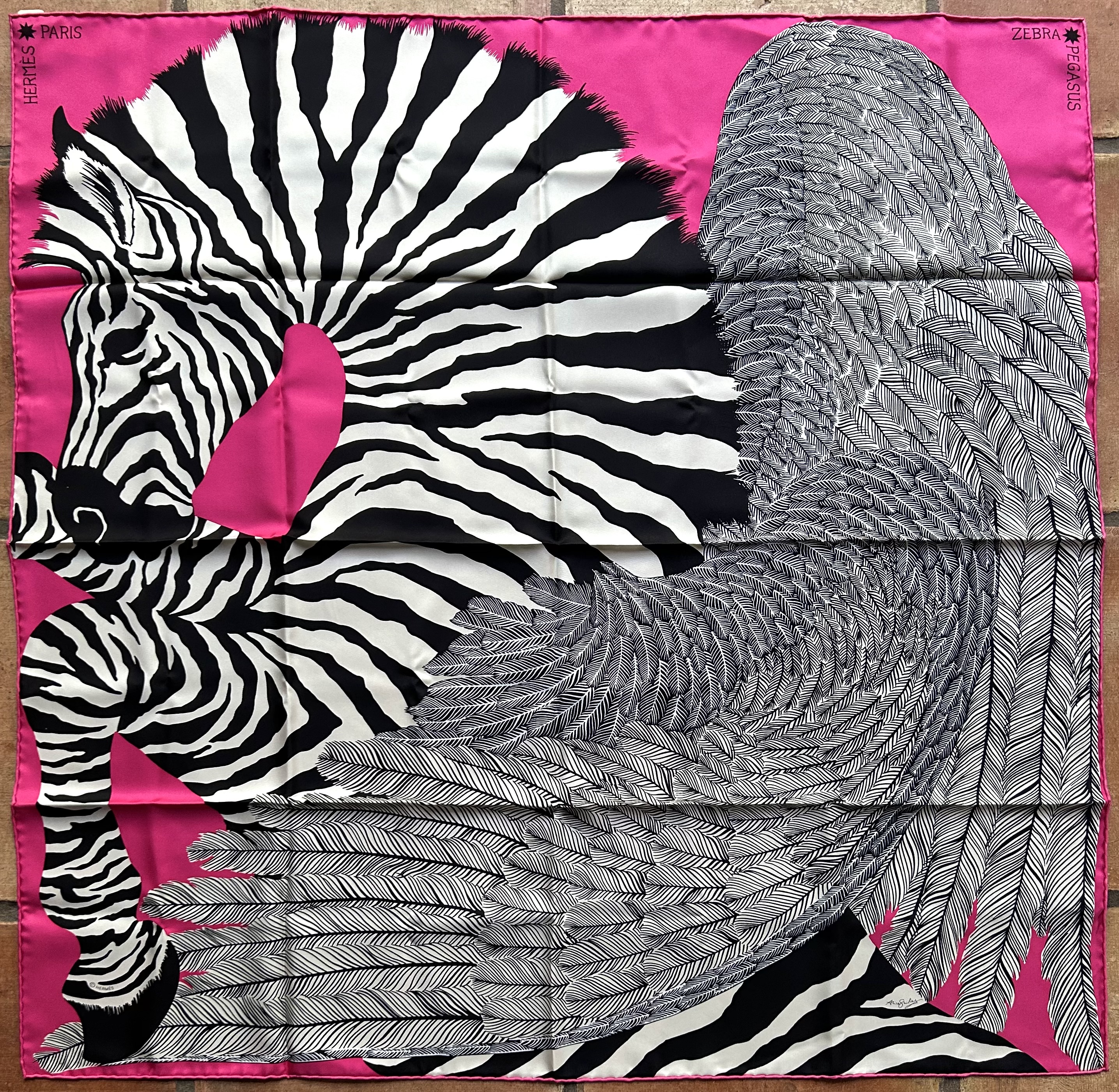 Hermès Zebra Pegasus Scarf - New in Box