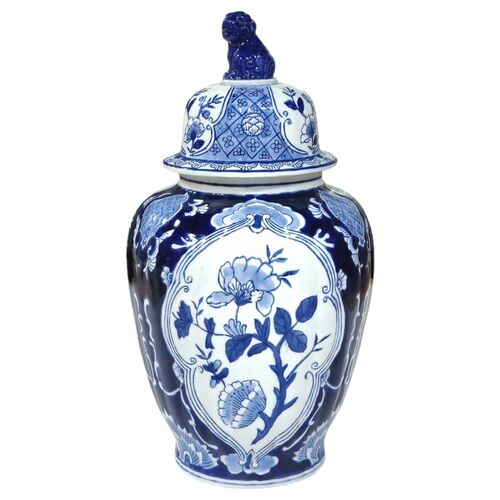 Fluted Fu Dog Jar Fluted Fu Dog Jar