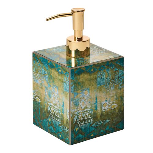 Mirage Soap Dispenser, Green & Multi