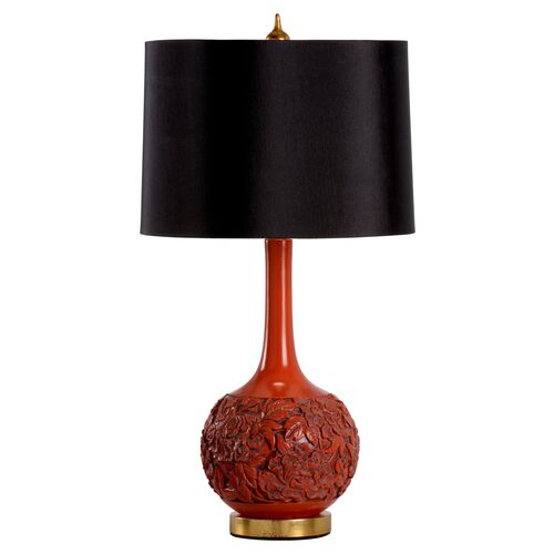 Edith Table Lamp, Chinese Red/Gold~P77329965