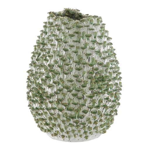 Medium Milione Milione Vase, White/Green~P77609901