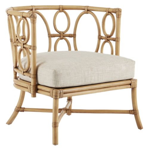 Tegal Upholstered Rattan Chair