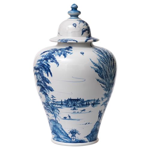 Country Estate Spice Jar, White/Blue~P77431014