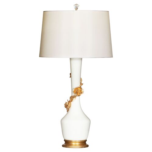 Valentina Table Lamp, White/Gold~P77141683~P77141683