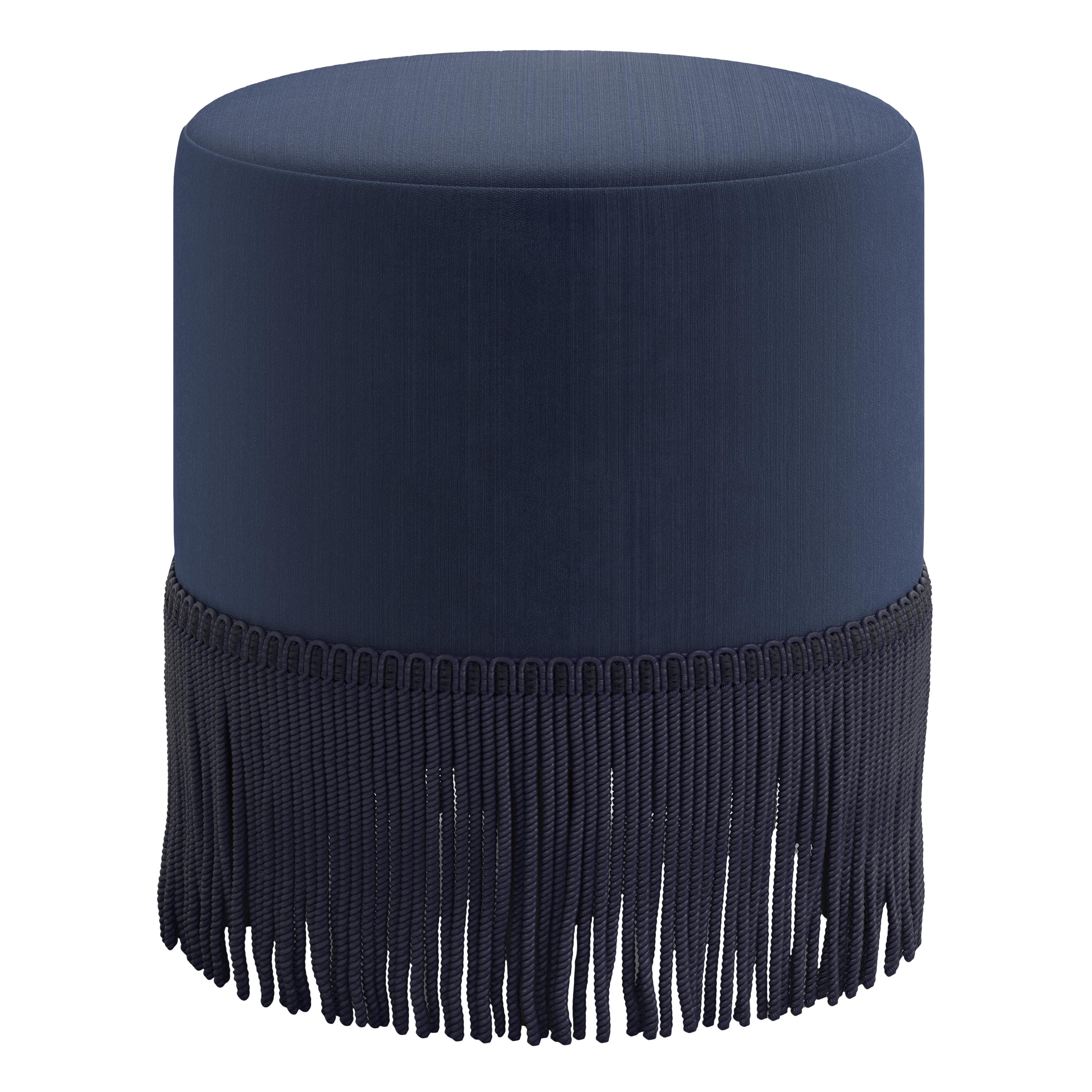 Ann Fringe Ottoman, Performance Velvet | One Kings Lane