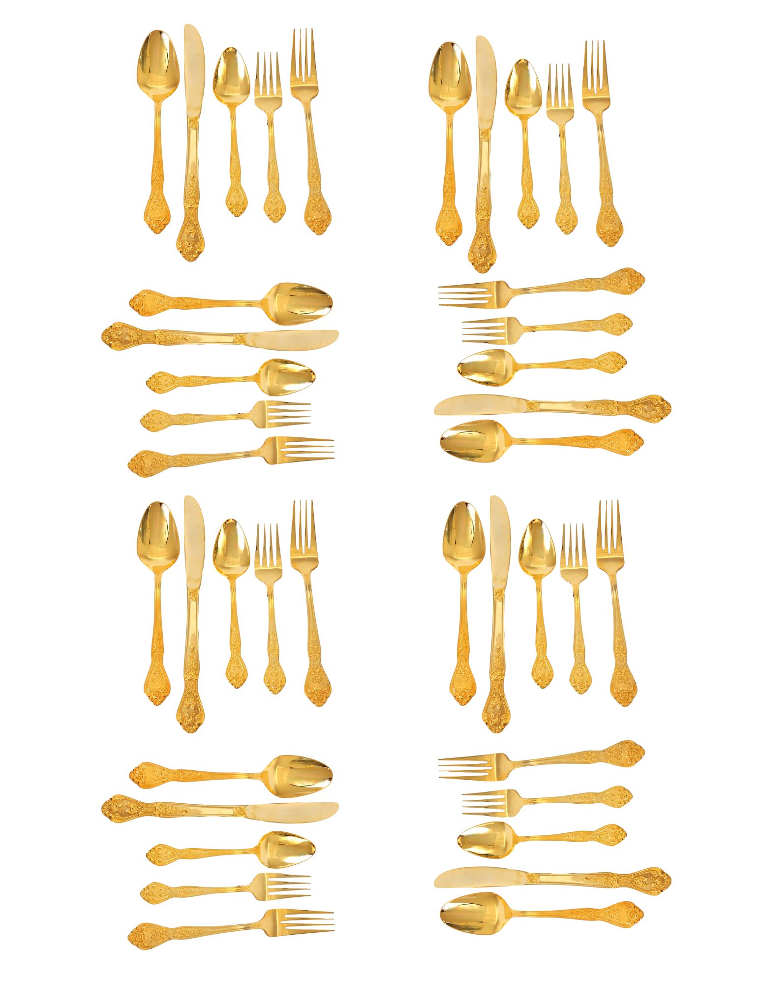 Rogers Gold Plate Stainless Flatware~P77680974