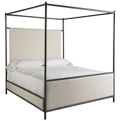 Terra Canopy Bed, Bronze/Ivory