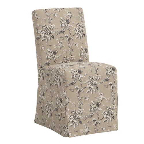 Lindy Slipcover Dining Chair, Michigan Bird Toile Lindy Slipcover Dining Chair, Michigan Bird Toile