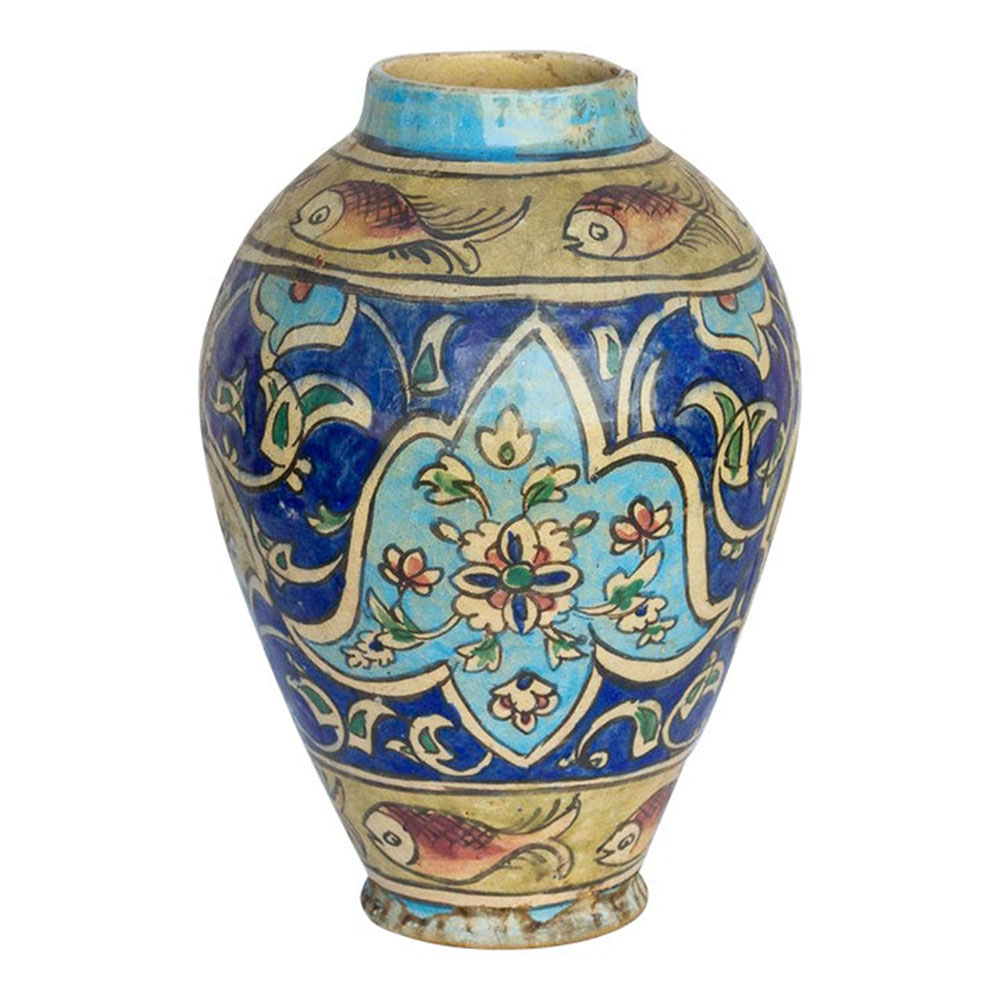 Beautiful Mughal Empire Painted Vase~P77645909