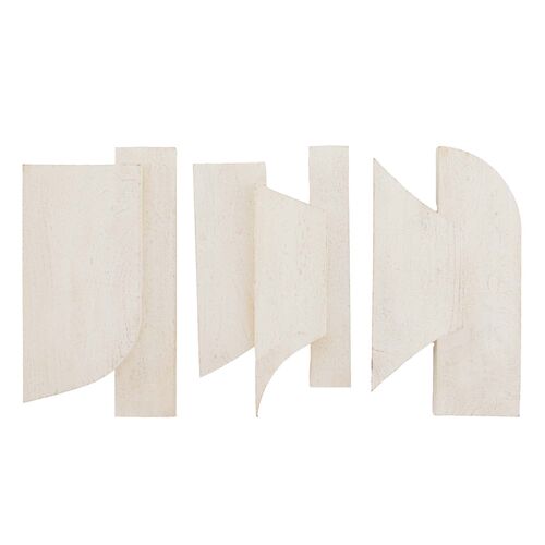 S/3 Pierson Wall Plaques, White
