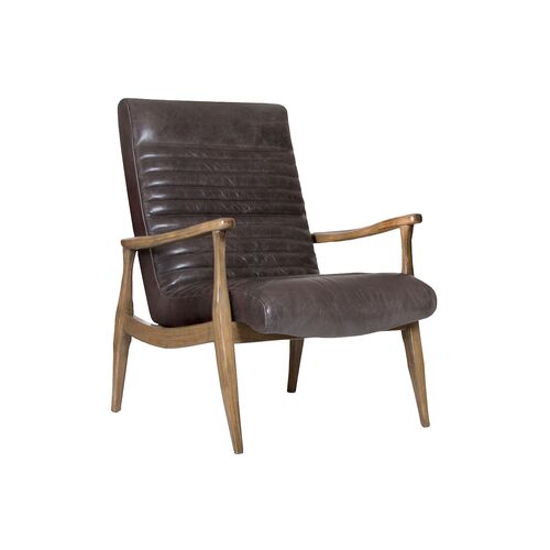 Erik Panel Chair, Wolf-Gray Leather~P77085082