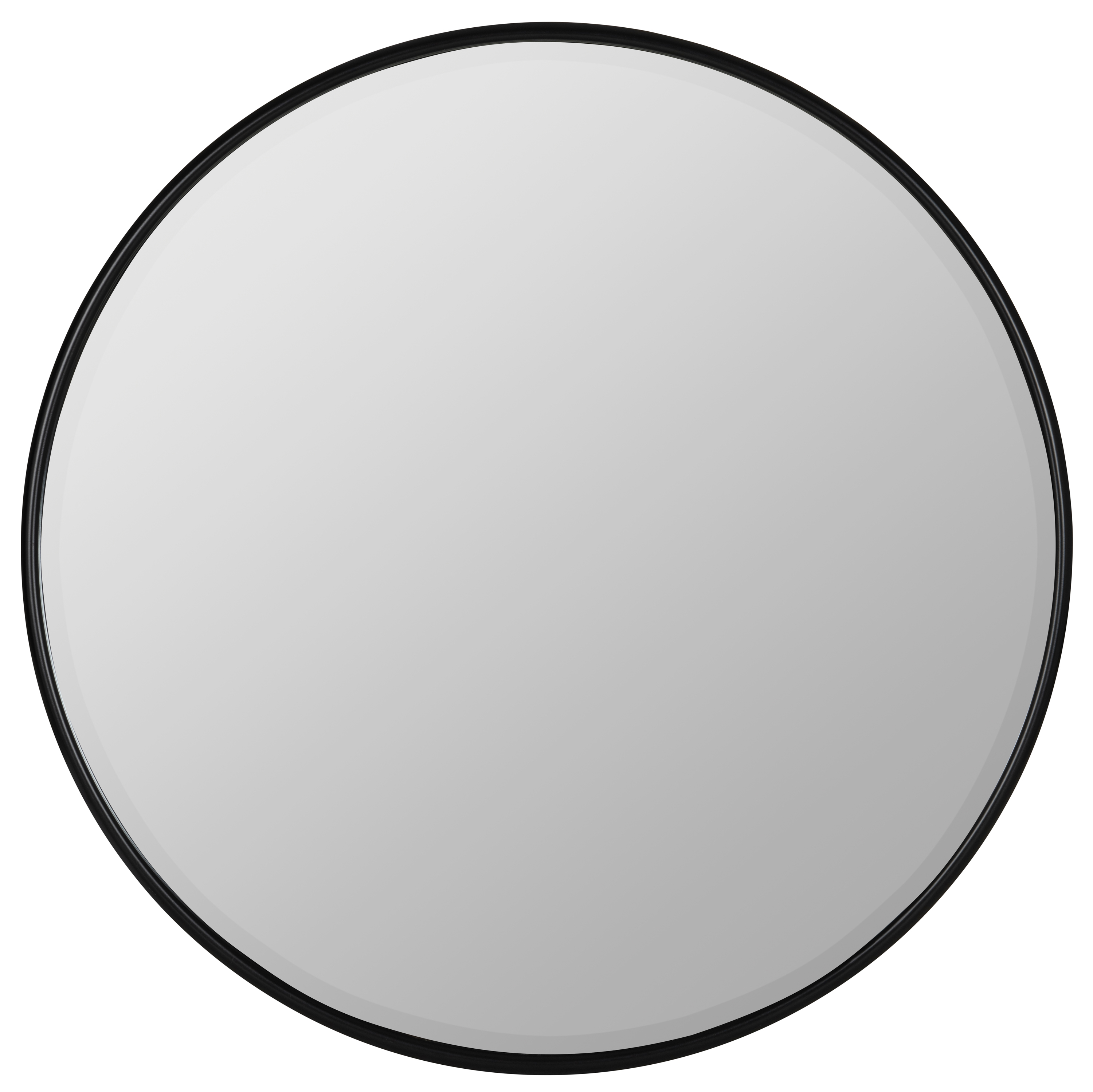 Jemma Round Wall Mirror, Matte Black~P111111842