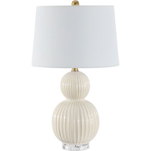 Zed Ceramic Table Lamp, Ivory~P77643710