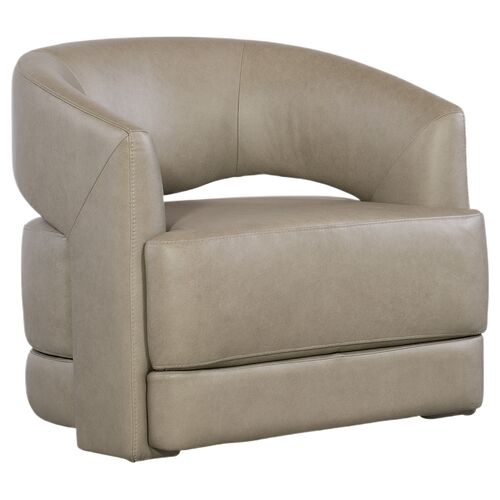 Keys Leather Swivel Chair