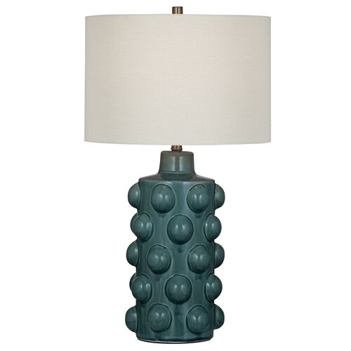 Emery Ceramic Table Lamp, Blue/Green