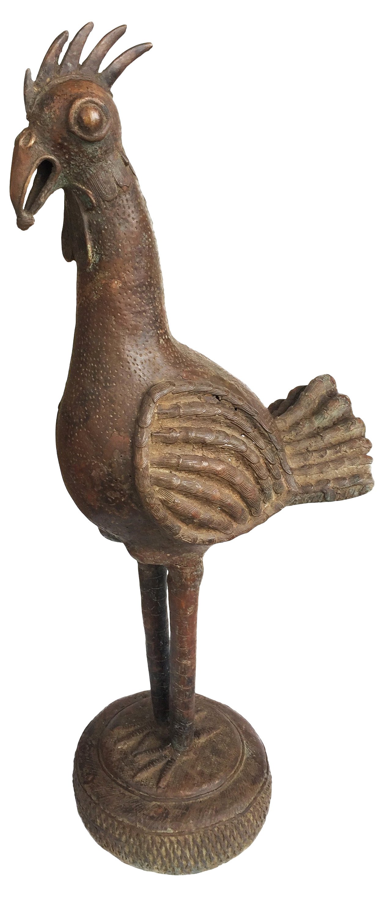 Oversize Benin Bronze Rooster~P77508577