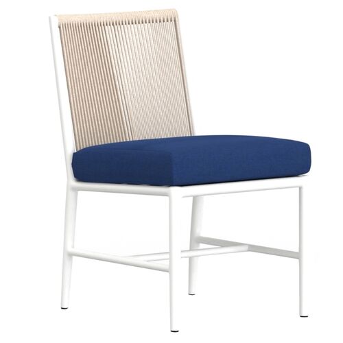 Riyana Outdoor Aluminum/Rope Armless Dining Chair