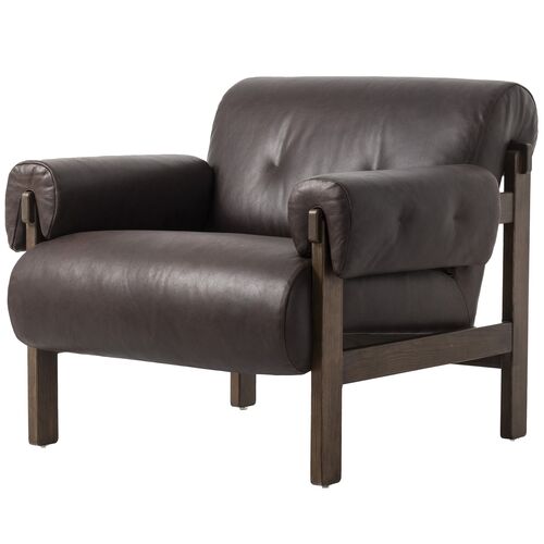 Scarlett Leather Chair, Conroe Cigar