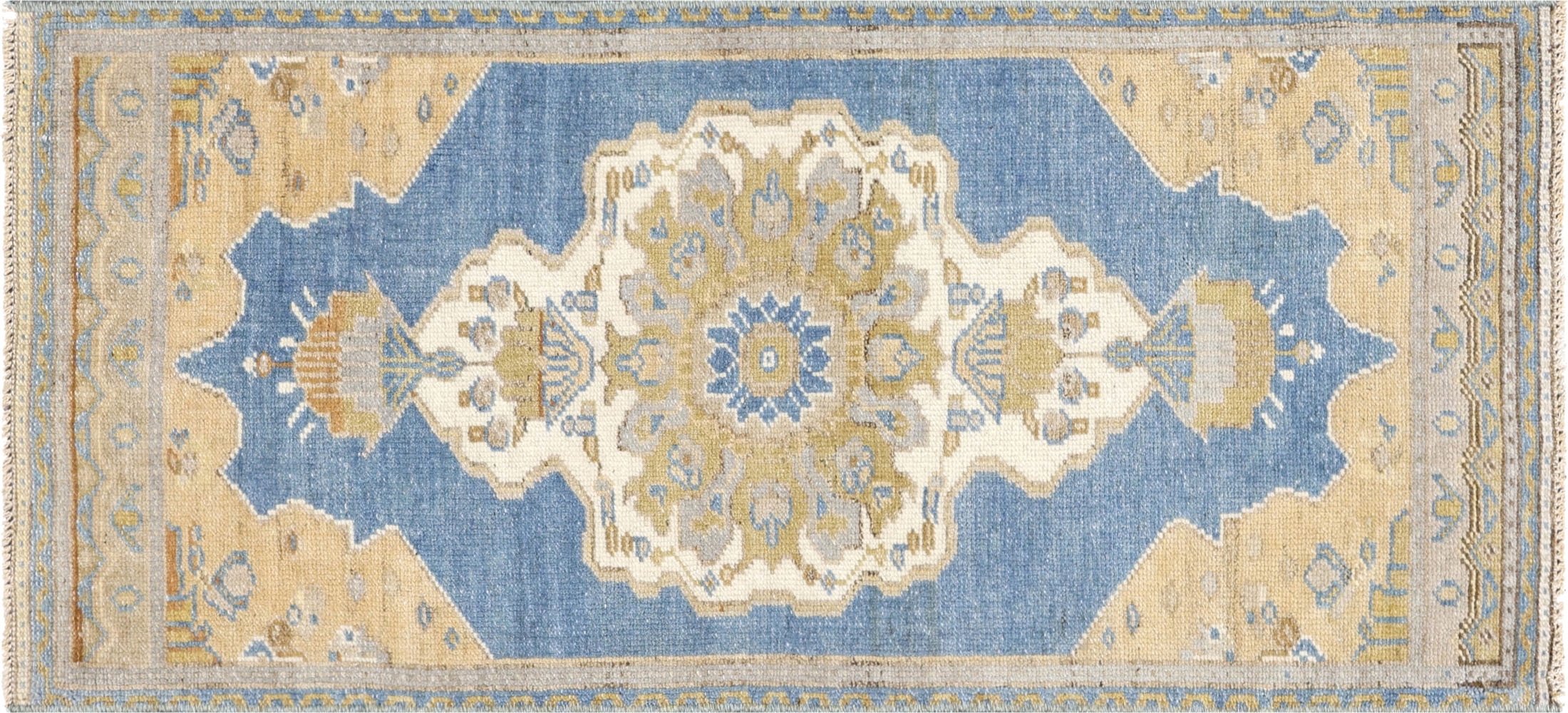 1960s Turkish Oushak Yastic -1'7" x 4'~P77735972