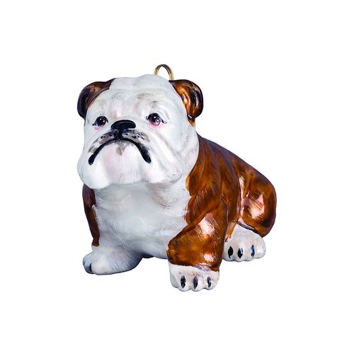 Bulldog Ornament, Brown/White~P43367900