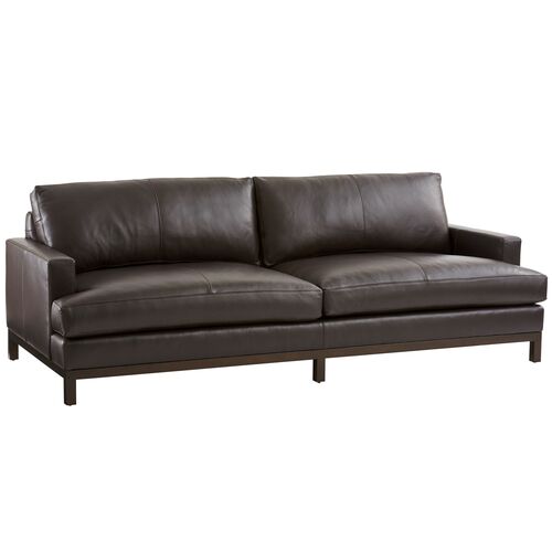 Horizon Leather Sofa, Dark Brown