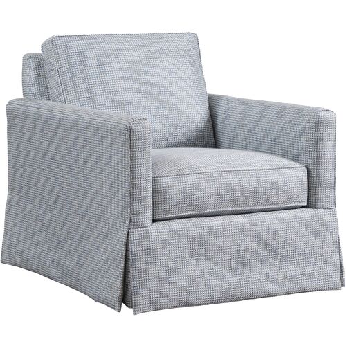 Beach Upholstered Slipcover Club Chair, Blue~P111120189