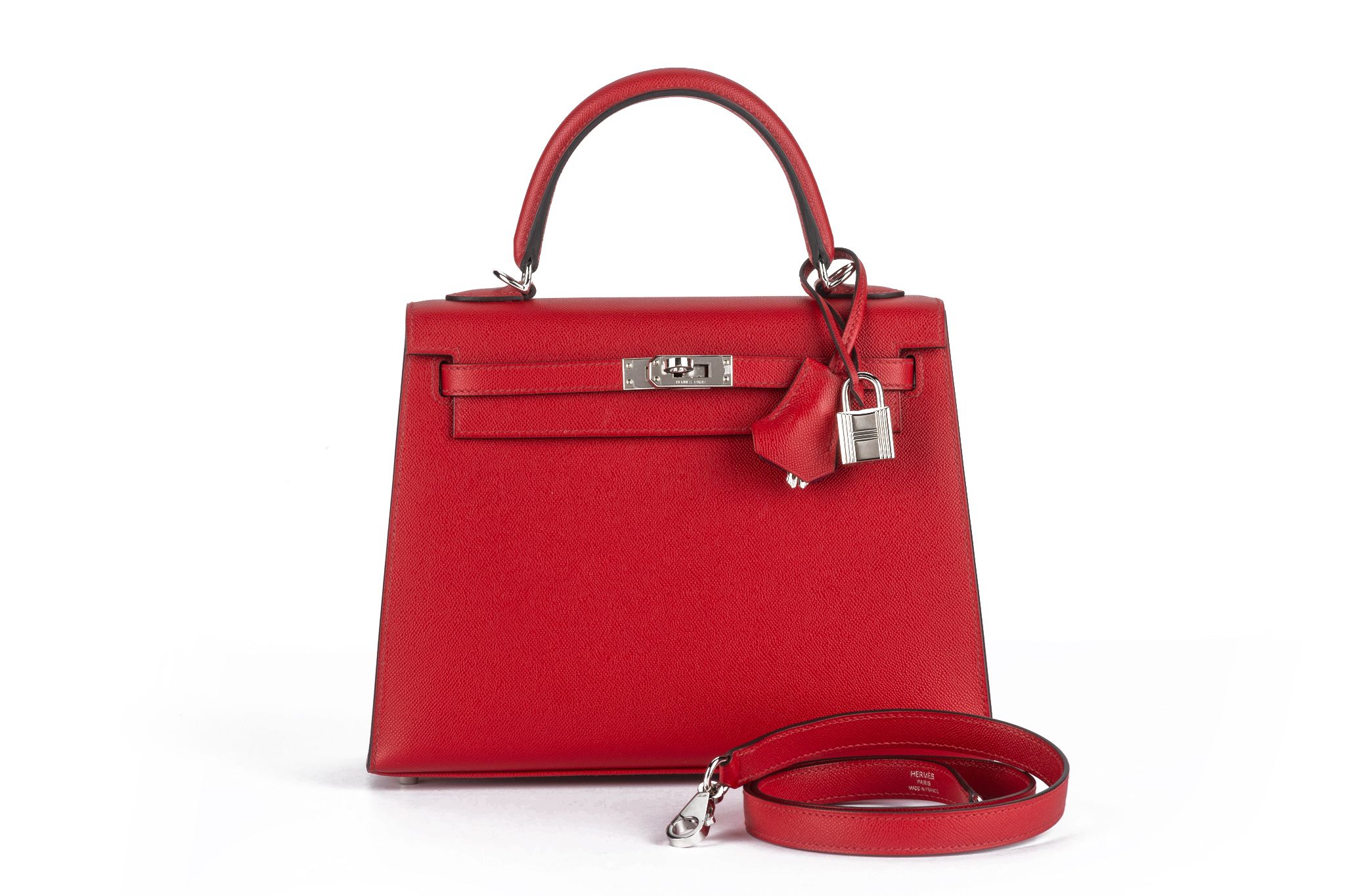 Hermès Kelly Sellier Verso Rouge Piment~P77698172