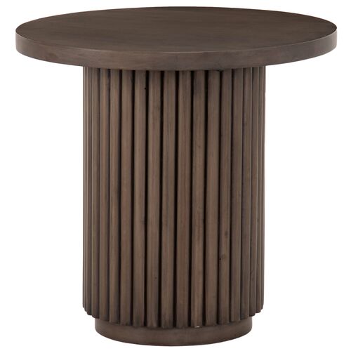 Seville Fluted End Table, Reclaimed Ashen Brown