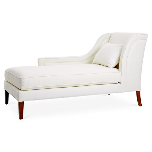 Roslin Left-Facing Chaise, White Linen~P77268401