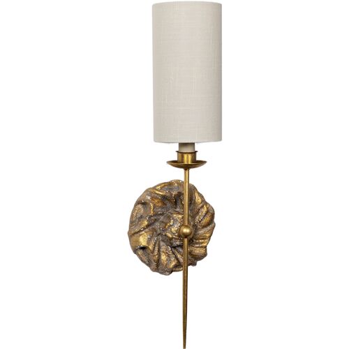 Domonique Single Wall Sconce, Antique Gold