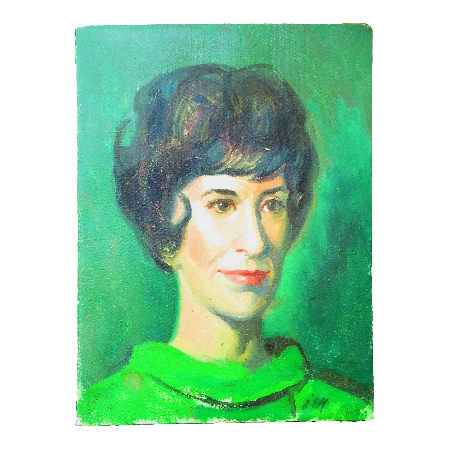 1960s Female Portrait - a Study in Green~P77665795