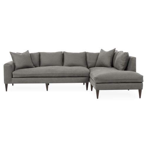 Upton Linen Right-Facing Sectional~P77486882