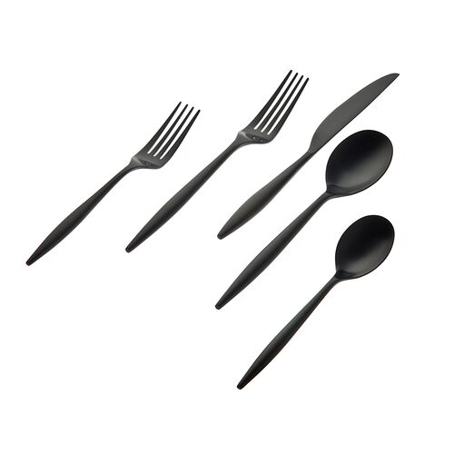 Milano Midnight 18/10 Stainless Steel 20 Piece Flatware Set, Service For 4 Set ~P111123846