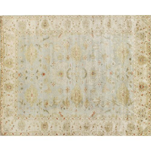 Antique Weave Oushak hand-knotted Rug, Blue/Cream~P75957934