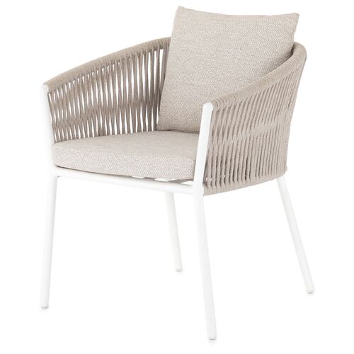 Archer Outdoor Dining Chair, White/Sand~P77599998