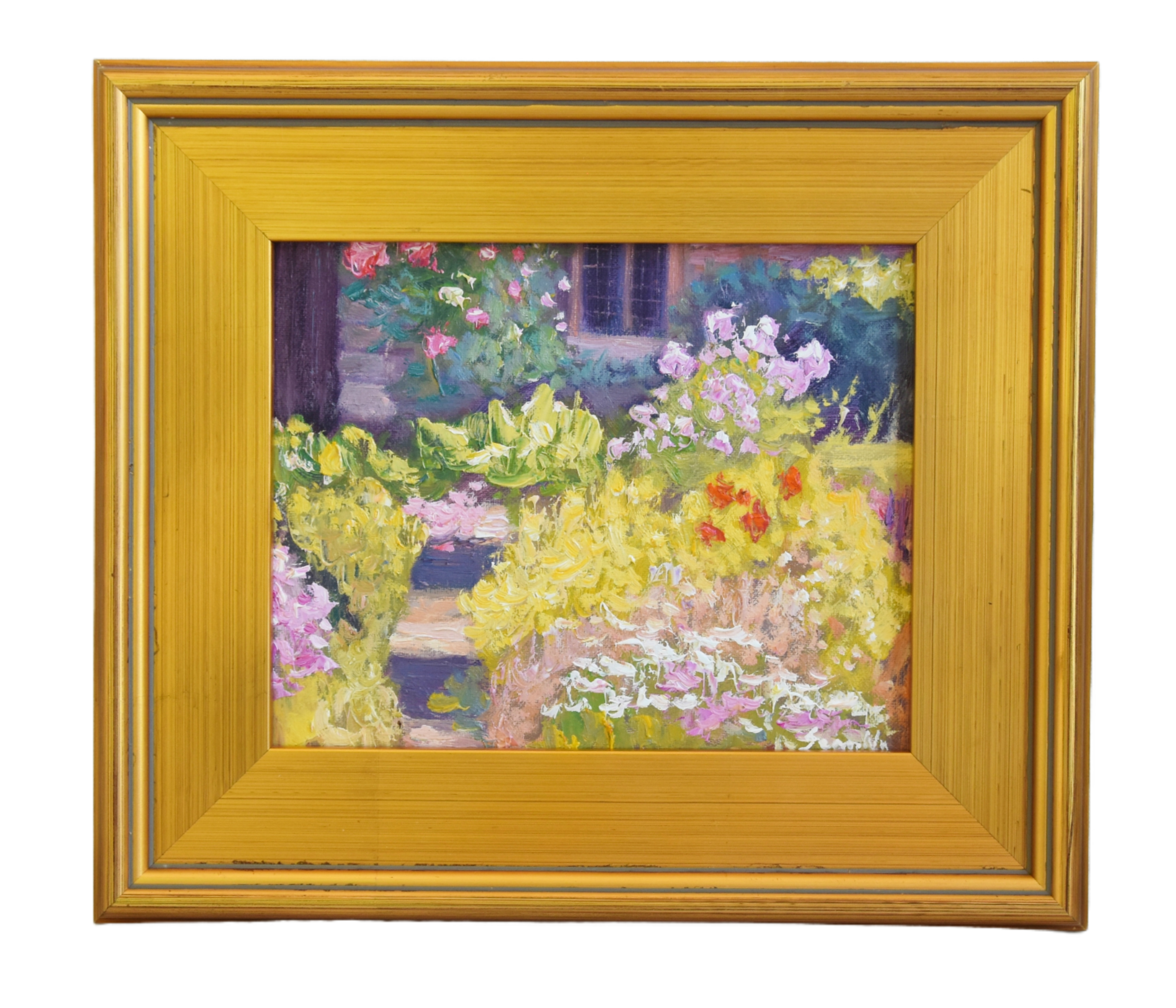 English Cottage Flower Garden Painting~P77672514