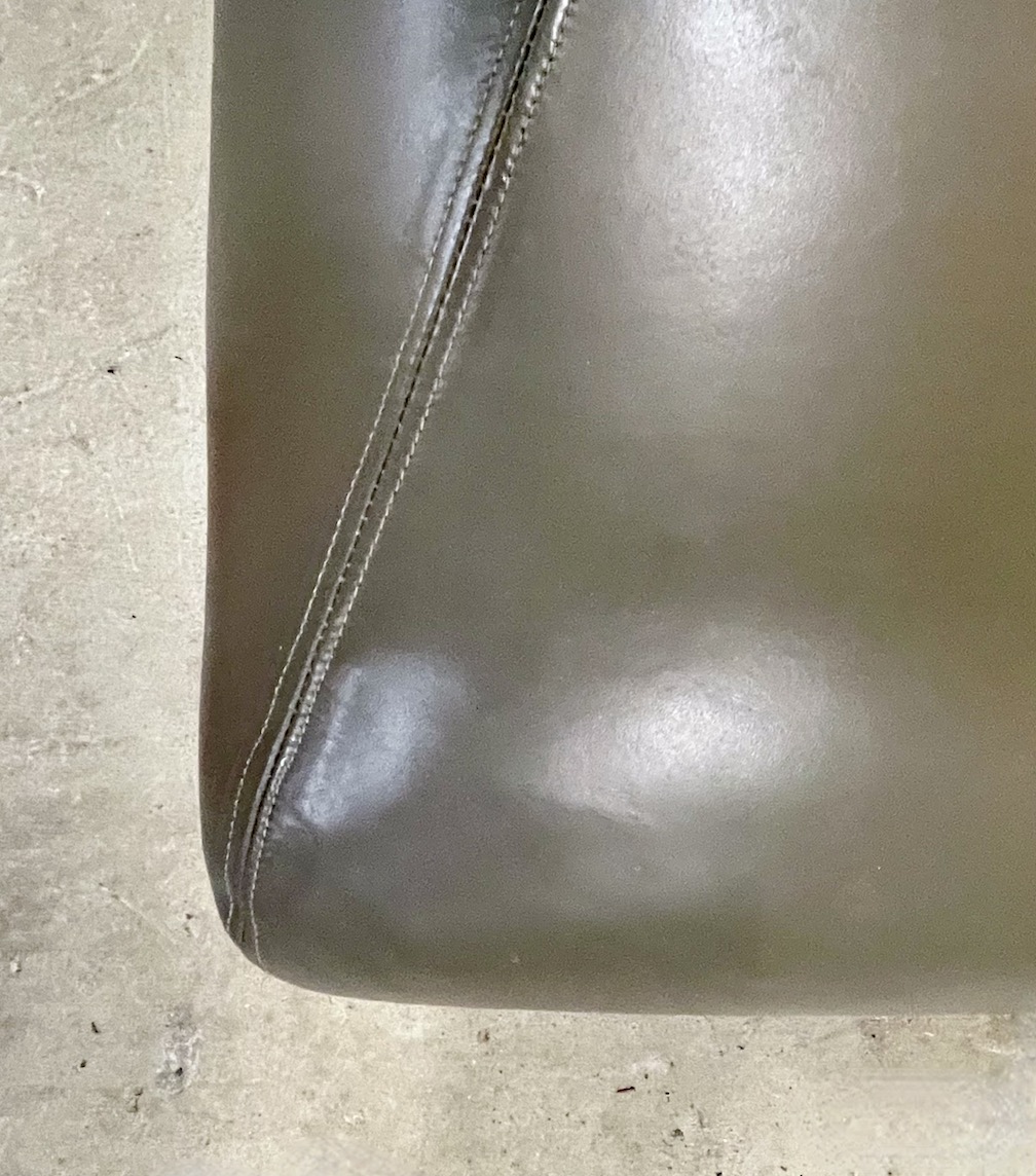 Custom Made Olive Leather Bench~P77671681