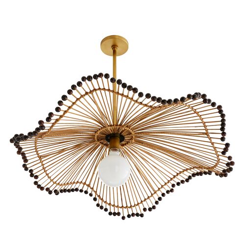 Waverly Rattan Pendant, Neutral