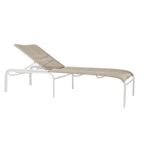 Loop Outdoor Chaise Lounge, Beige/White~P77641600