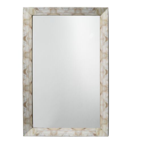Fragment Small Rectangle Wall Mirror, Gray Lacquer~P77638154