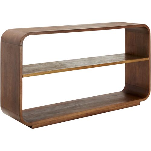 Daryn Backless Wooden Console Table, Brown