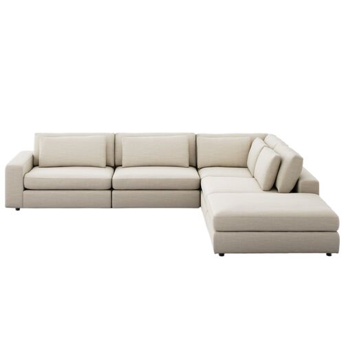 Tyson 4-Piece Linen Sectional w/ Ottoman Tyson 4-Piece Linen Sectional w/ Ottoman