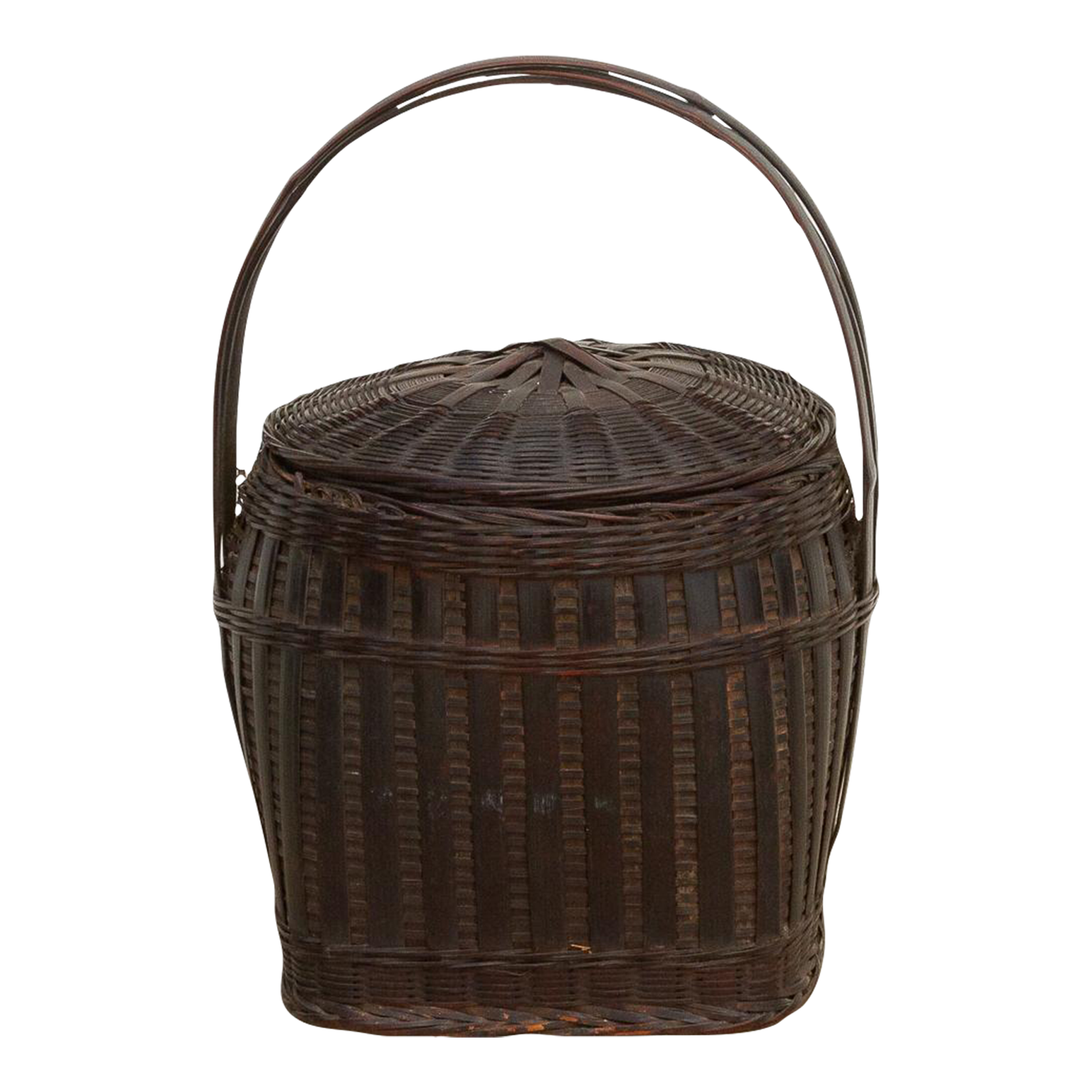 Vintage Thai Wicker Market Basket~P77658318