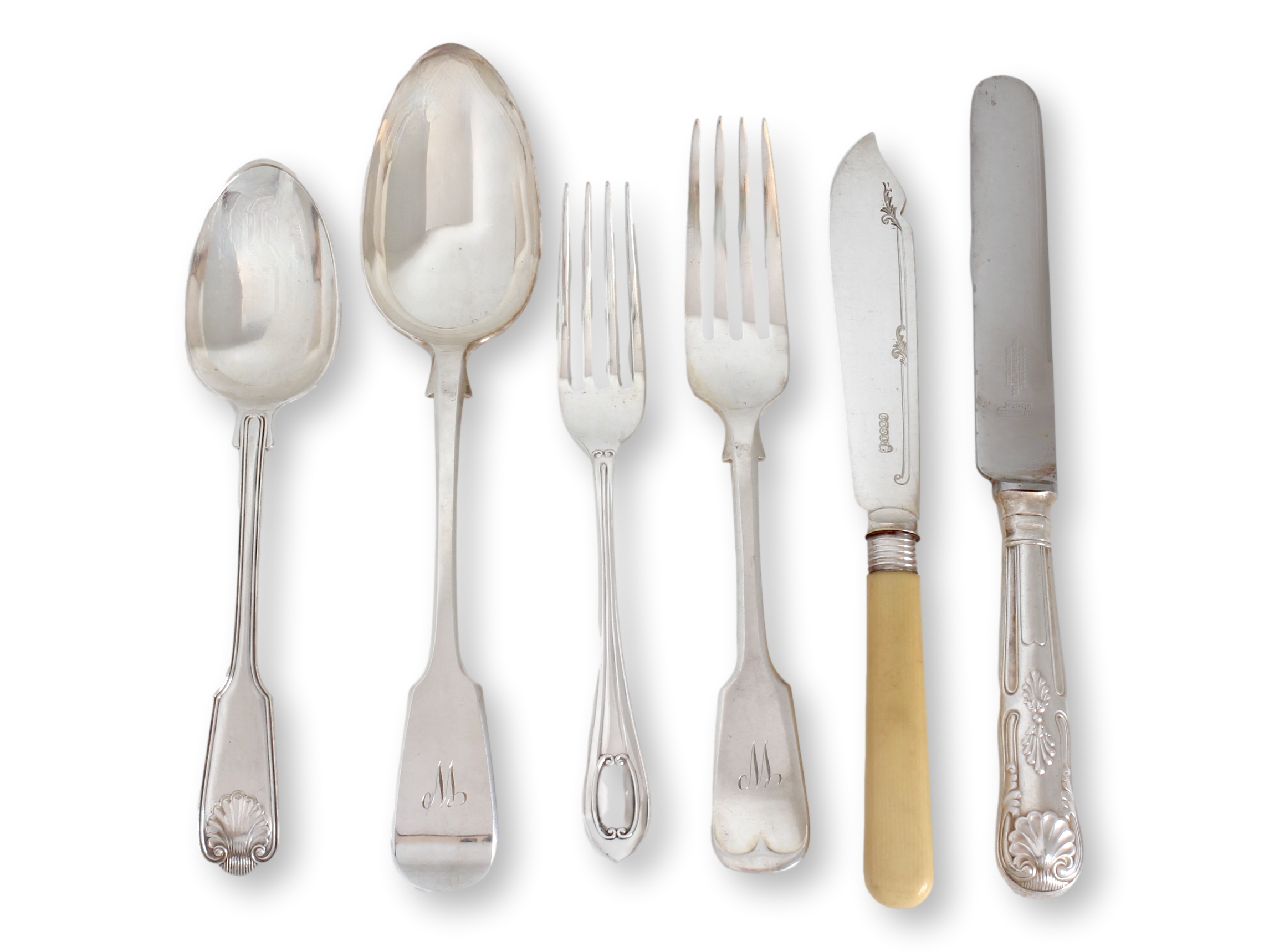 Antique English Flatware w/ "M" Monogram~P77702118