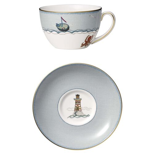 Kit Kemp Sailor's Farewell Breakfast Cup & Saucer, Blue~P69038419