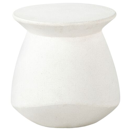 Cyric Round Accent Table, Ivory