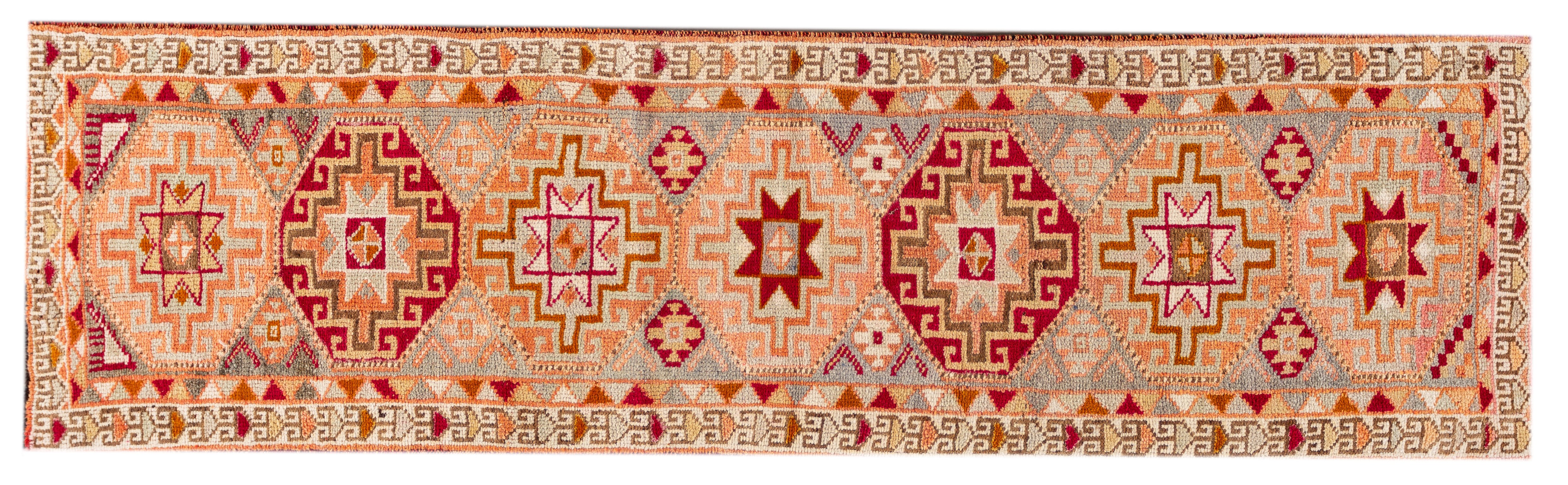 Vintage Turkish Anatolian Wool Runner~P77608907