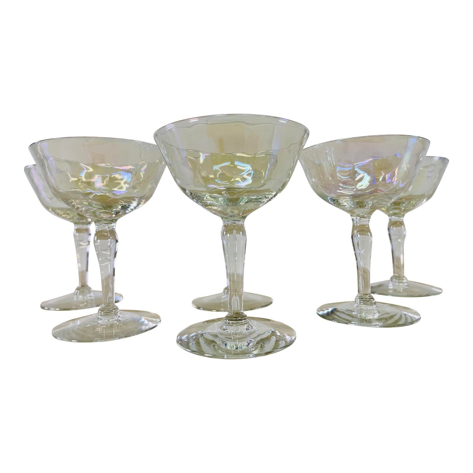 1960s Iridescent Glass Coupes, Set of 6~P77643633